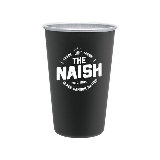 The Naish Stainless Steel 16oz Pint Glass