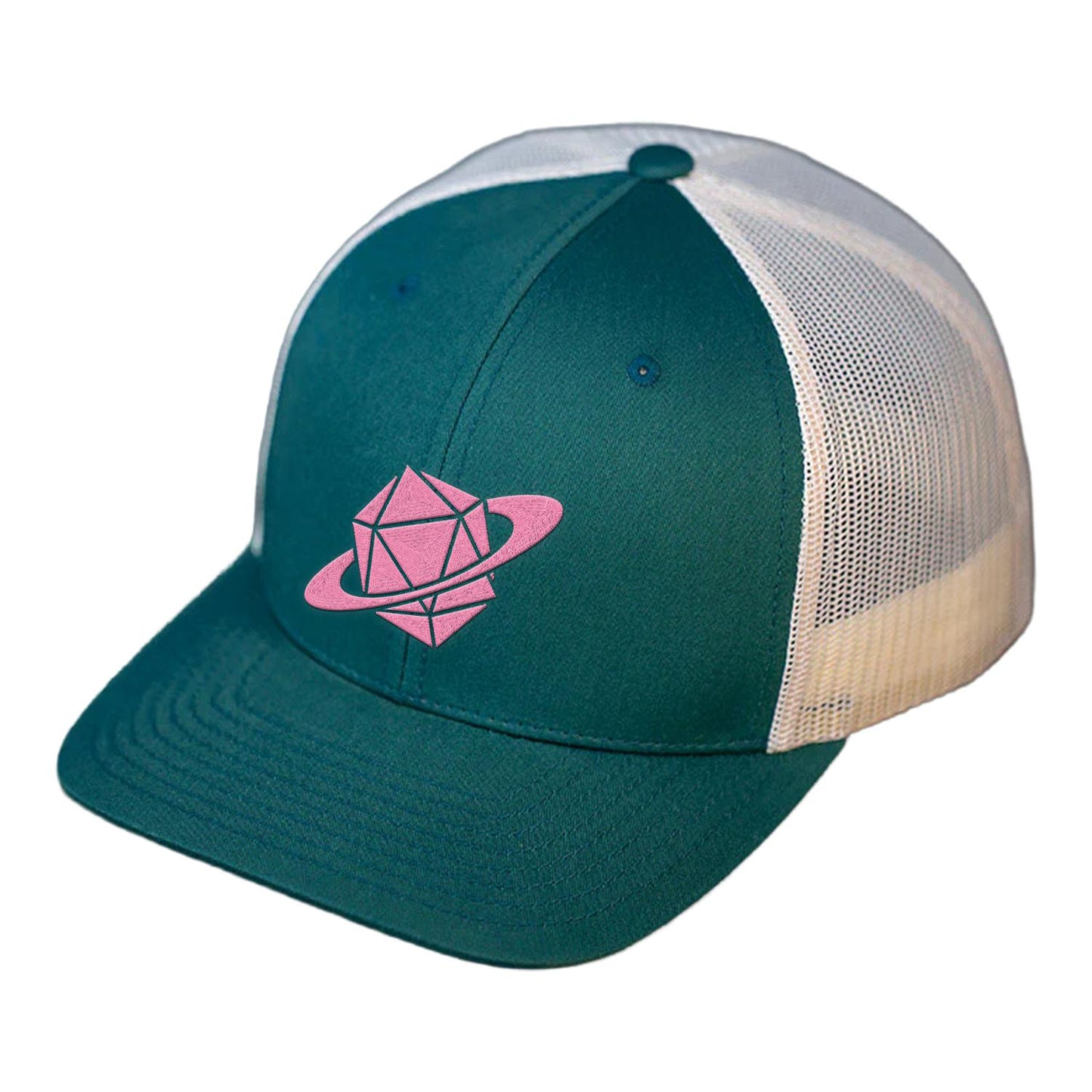 Teal & Pink Planet Die Hat