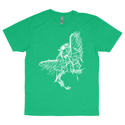 Bird Sketch Unisex Kelly Green T-Shirt